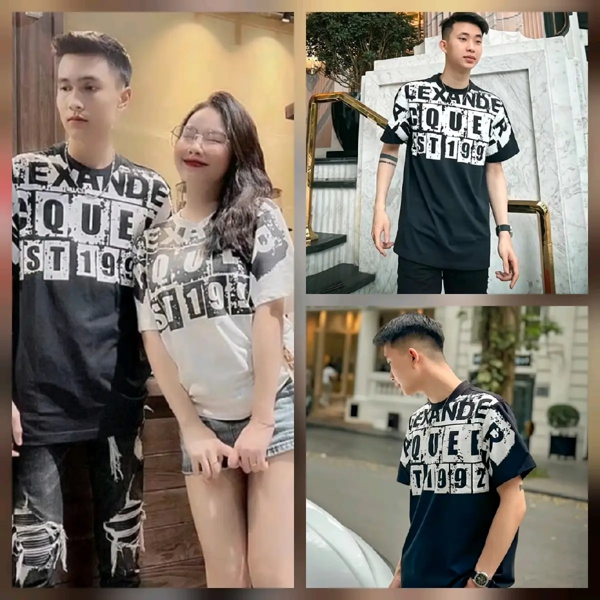 Áo Thun Nam Nữ 1992 ,hai màu đen trắng