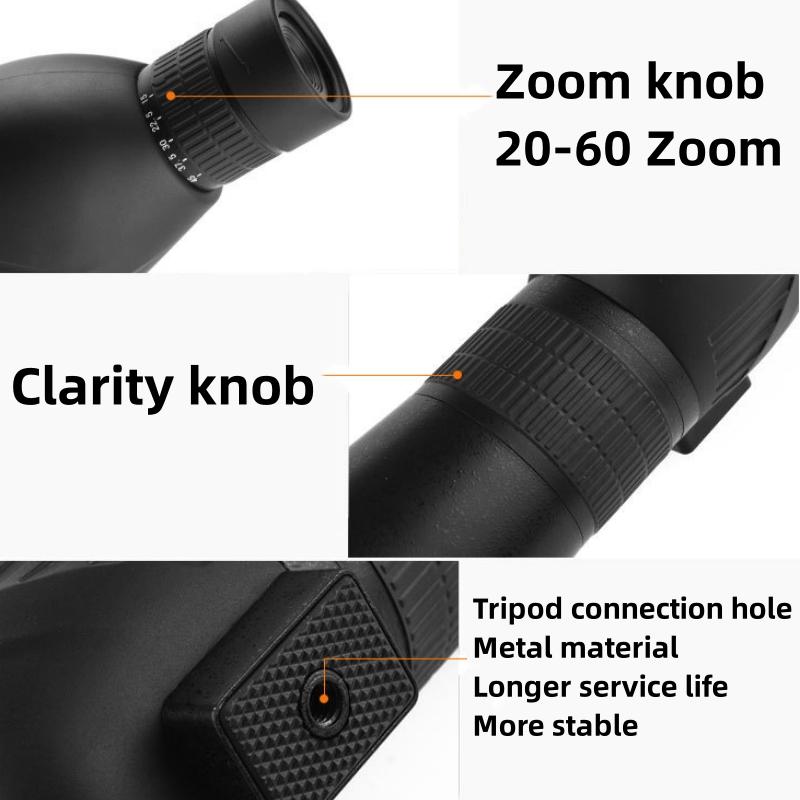 60X HD Zoom Spotting Scope Telescope Powerful Magnification Long Range Hunting Camping Astronomical Telescope For BirdWatching - Image 5