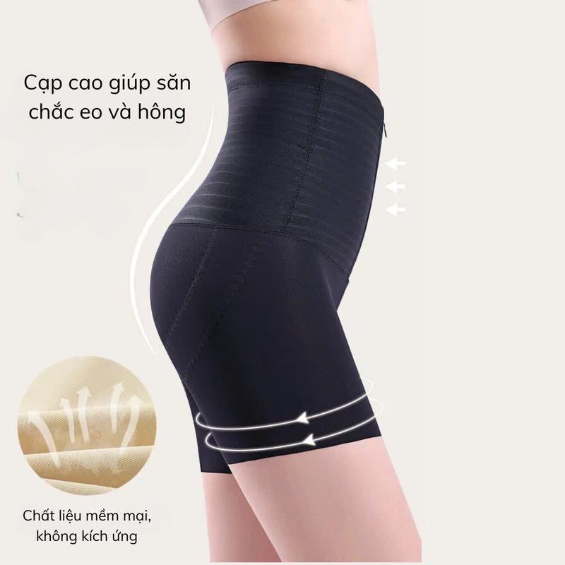  Quần gen nịt bụng cạp cao siết eo nâng vòng 3 khóa kéo trước dáng đùi mặc trong váy 0025 