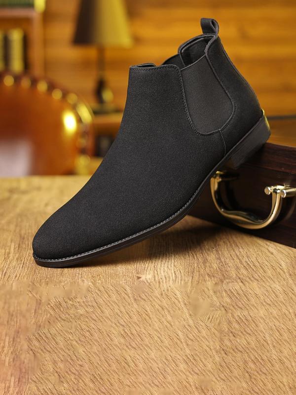 Men's Fashionable Solid Color Chelsea Boots, Casual Comfortable Ankle Boots for Daily Wear, Fashion Shoes for Party, Daily Clothing Decor 4