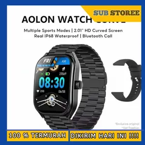 100% Original | Aolon Curve Smartwatch Original IP68 • Layar 2.01” Curved IPS • Bluetooth Call • Sport & Health Tracker