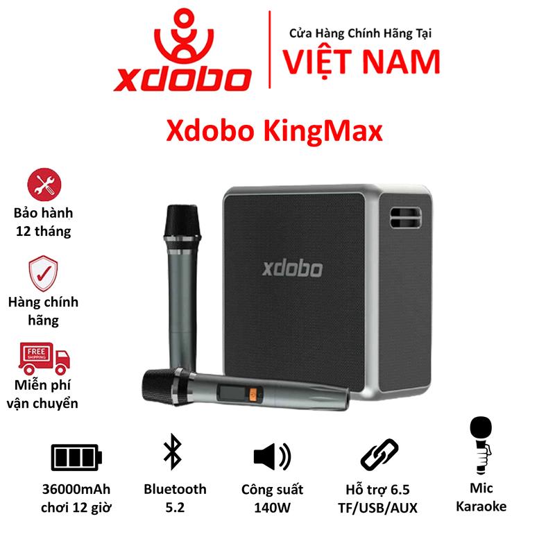 Loa Karaoke Bluetooth 5.2 Xdobo King Max Công Suất 140W, Chống Nước IPX6, Hỗ Trợ Hát Karaoke, Thẻ TF, USB, Jack AUX - Bảo hành chính hãng 12 tháng Nghe Nhạc Củ Loa Kem