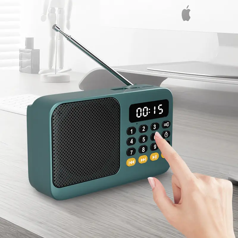 Đài FM cho người già, Hongba S-602, Máy nghe nhạc Cầm Tay Sạc, Đa Năng, có Thẻ Bluetooth 5