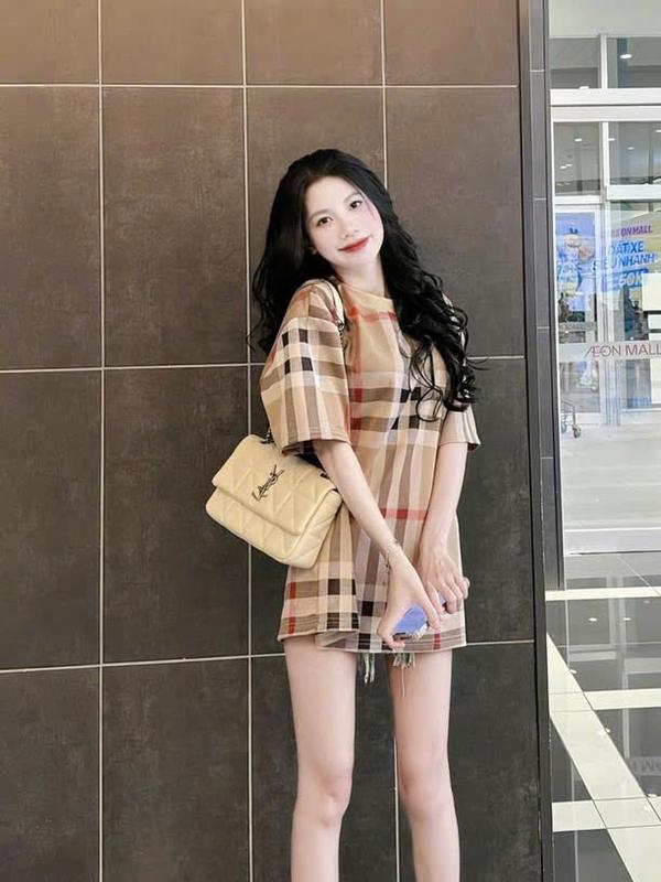 Set Áo Phông Kẻ Toàn Thân Mix Cùng Quần Short Jean Hở Túi - Women [hàng mới về] Women 8
