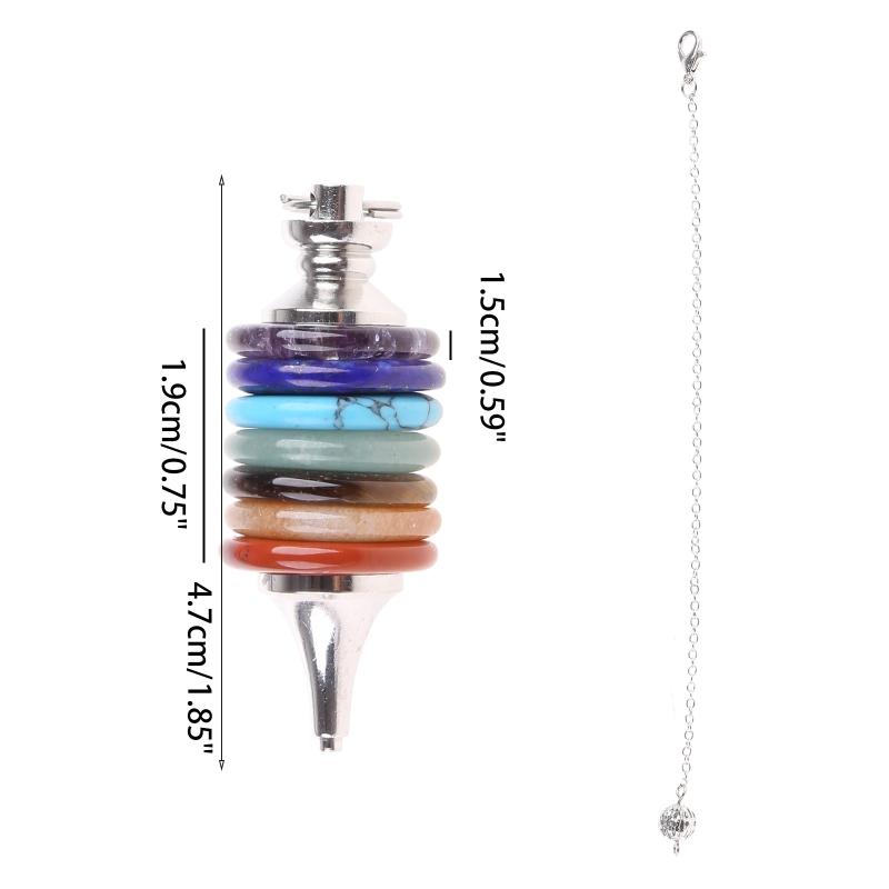 Mặt Dây Chuyền Đá Luân Xa Reiki, Nireze, 7 Luân Xa, Năng Lượng Con Lăn, Để Bói Toán Đoán Chiếm Vị Trí, Cân Bằng, Trang Sức Thời Trang 1