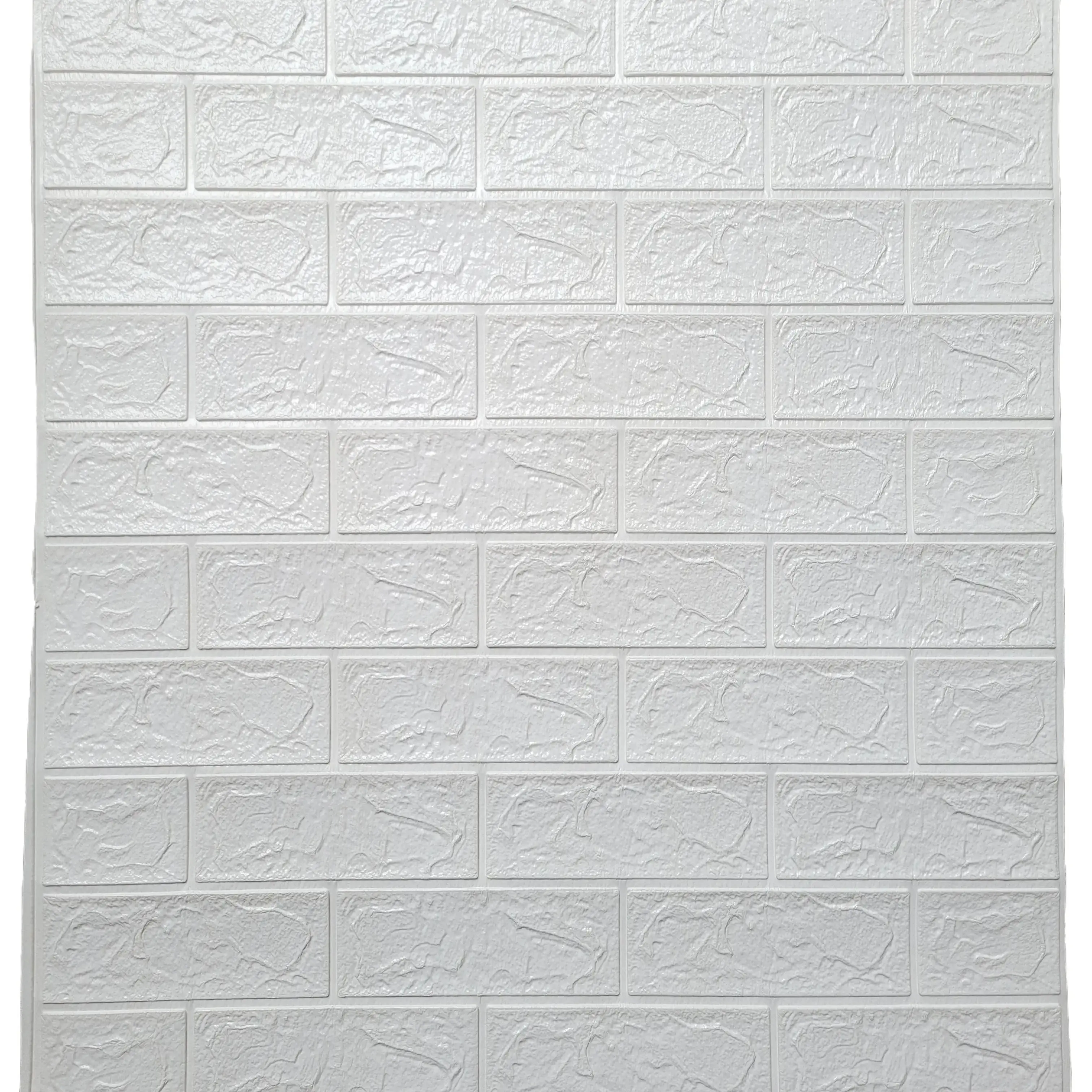 Combo 10 tấm Xốp Vân Gạch màu Trắng khổ lớn 70x77cm dày 3mm
