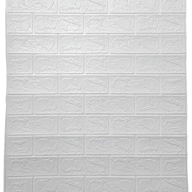 Combo 10 tấm Xốp Vân Gạch màu Trắng khổ lớn 70x77cm dày 3mm 0