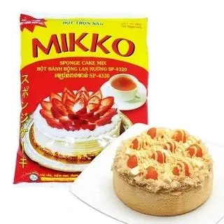 Bột bánh bông lan trộn sẵn Mikko 4320 - Gói 1kg tạo cho bánh xốp, hương vị tự nhiên, giàu dinh dưỡng
