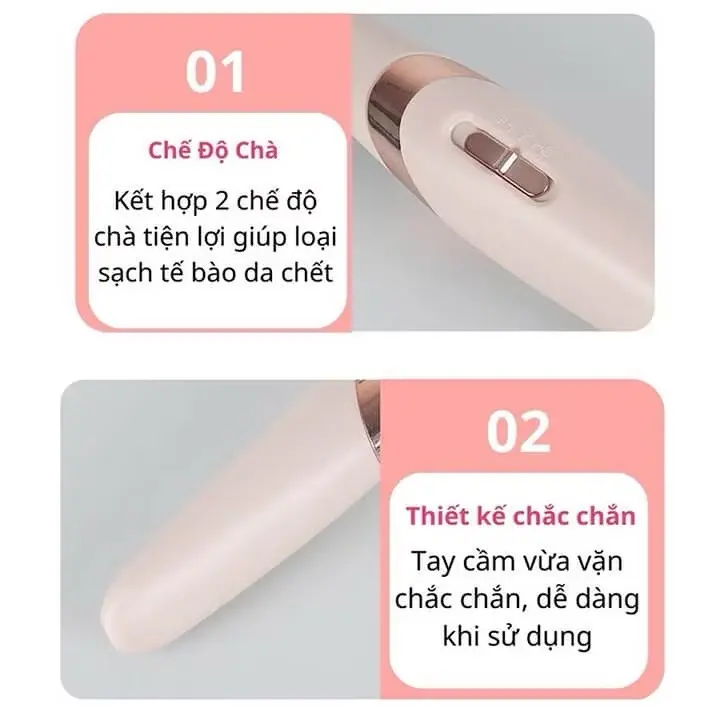 ￼Máy chà gót chân tẩy tế bào chết tự động, máy mài gót chân tích điện cho tiệm nail spa, chăm sóc da tại nhà, 2 đầu mài 2