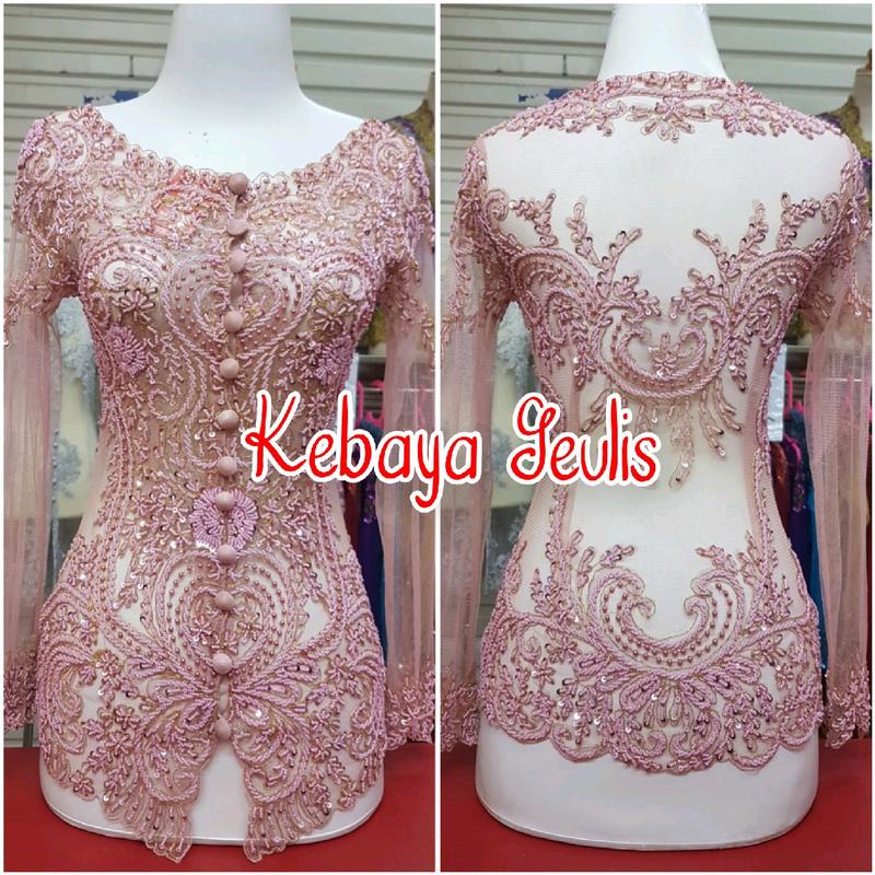 Atasan kebaya pesta kebaya abege kebaya wisuda modern full payet model kerah sabrina free longtorso 0