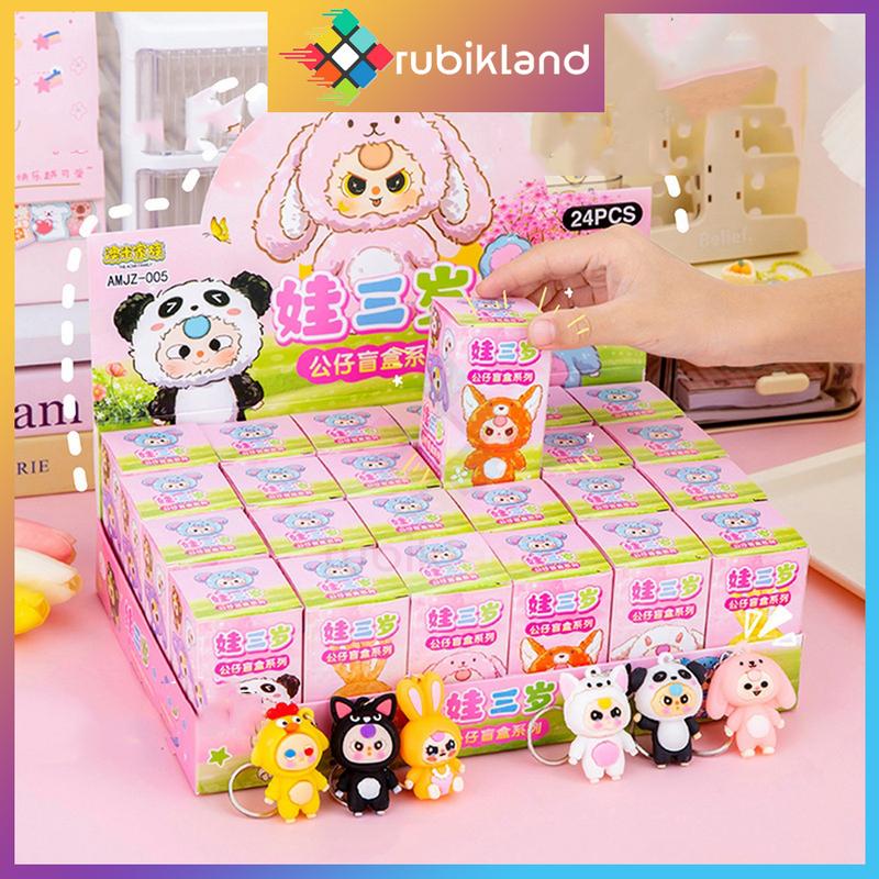   Móc Khóa  Baby Three Migo Bé Ba Tuổi BB3 Size 5cm Blindbox May Mắn Dễ Thương Đồ Chơi Trẻ Em 