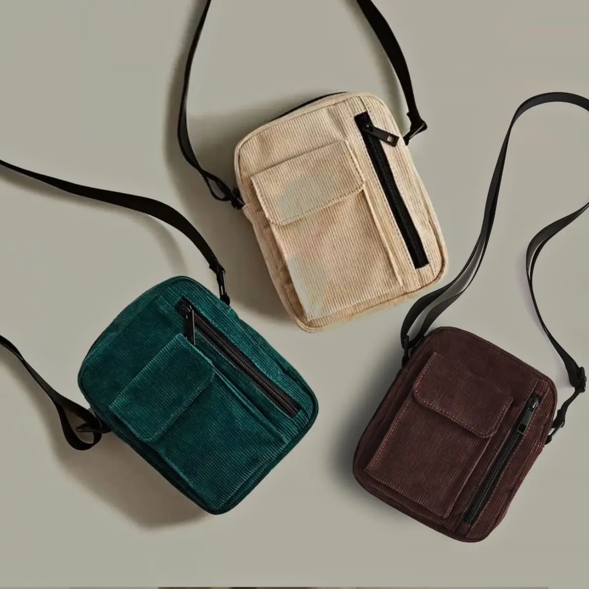 Zico Corduroy Tas Messenger Tas Selempang Wanita Pria Unisex