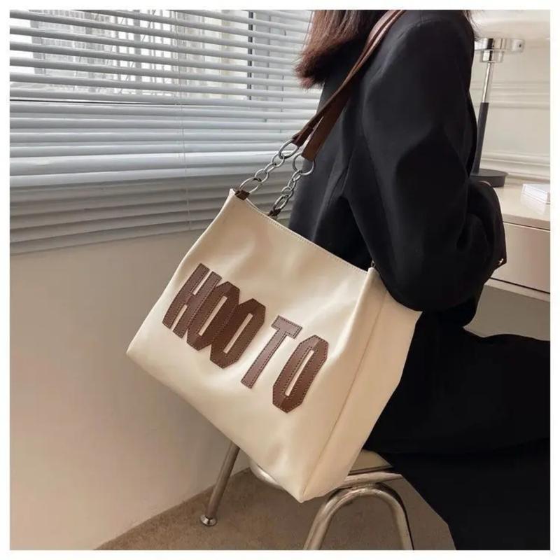 Product Introduction of Túi Tote Dễ Phối Đồ Phong Cách Harajuku, Túi Xách Đường Phố, Thích Hợp Cho Học Sinh Và Trường Học, Thường Ngày, Dung Lượng Lớn, Túi Đeo Vai Nữ, Ví Và Túi Xách 3
