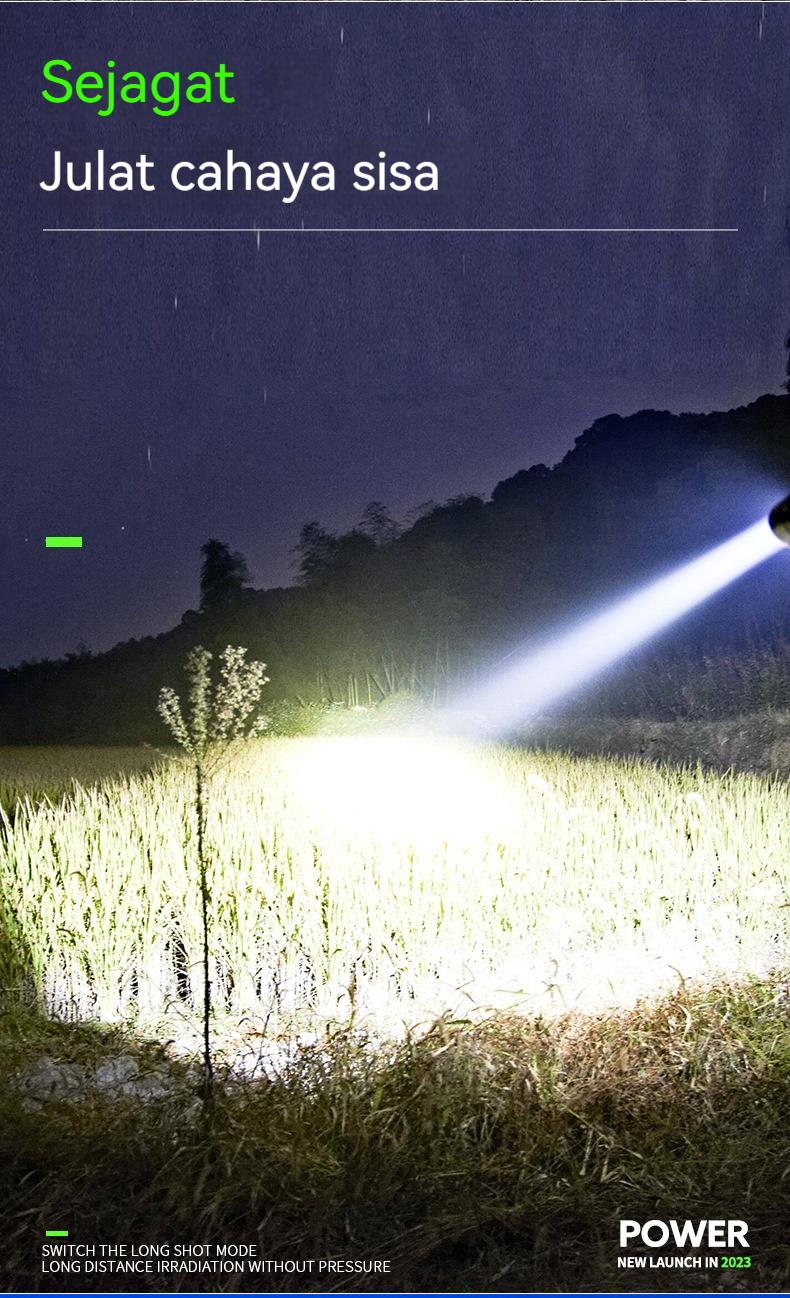 Product Introduction of Lampu Suluh Monster 3 Mata & Lampu Solar Spotlight - Cahaya Super Terang, Laser Putih, Tahan Air, Mudah Dibawa, Sesuai Untuk Rumah, Outdoor & Kecemasan!  picit lampu  solar  outdoor rechargeable  light led  flashlight  Lighting Portable portable lampu 8