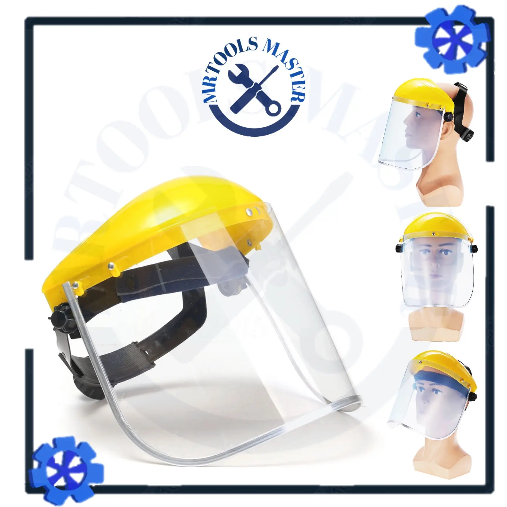 PVC Full Face Safety Shield Visor Mask