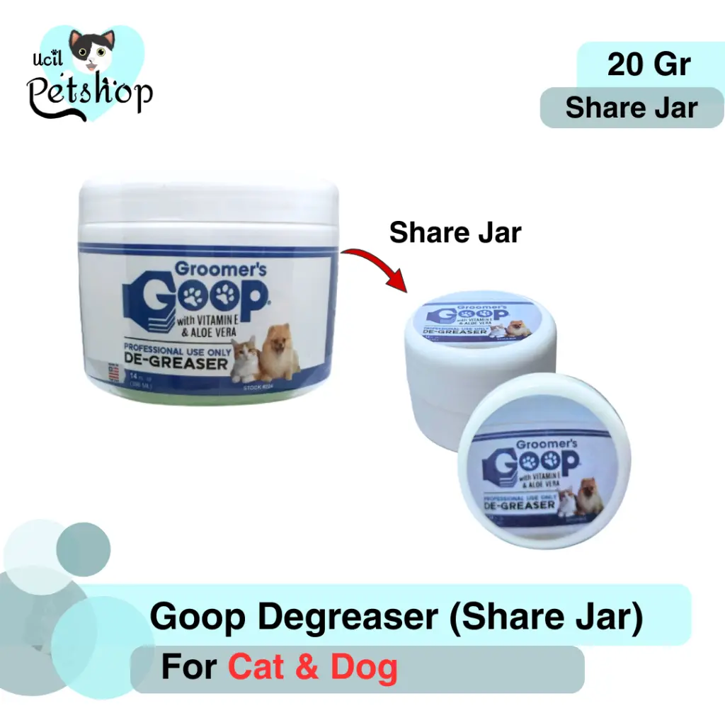 Groomer's Goop Degreaser (SHARE JAR 20G) Cream Pembersih Minyak Pemutih Bulu Kucing Anjing Hewan Peliharaan