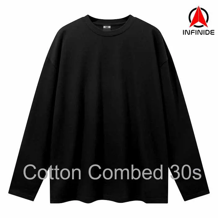 Infinide Kaos Polos PANJANG Cotton Combed 30s Premium /   /Tangerang /  Jakarta / Bekasi Kain Pria Sablon  Harian  Distro  Baju 3