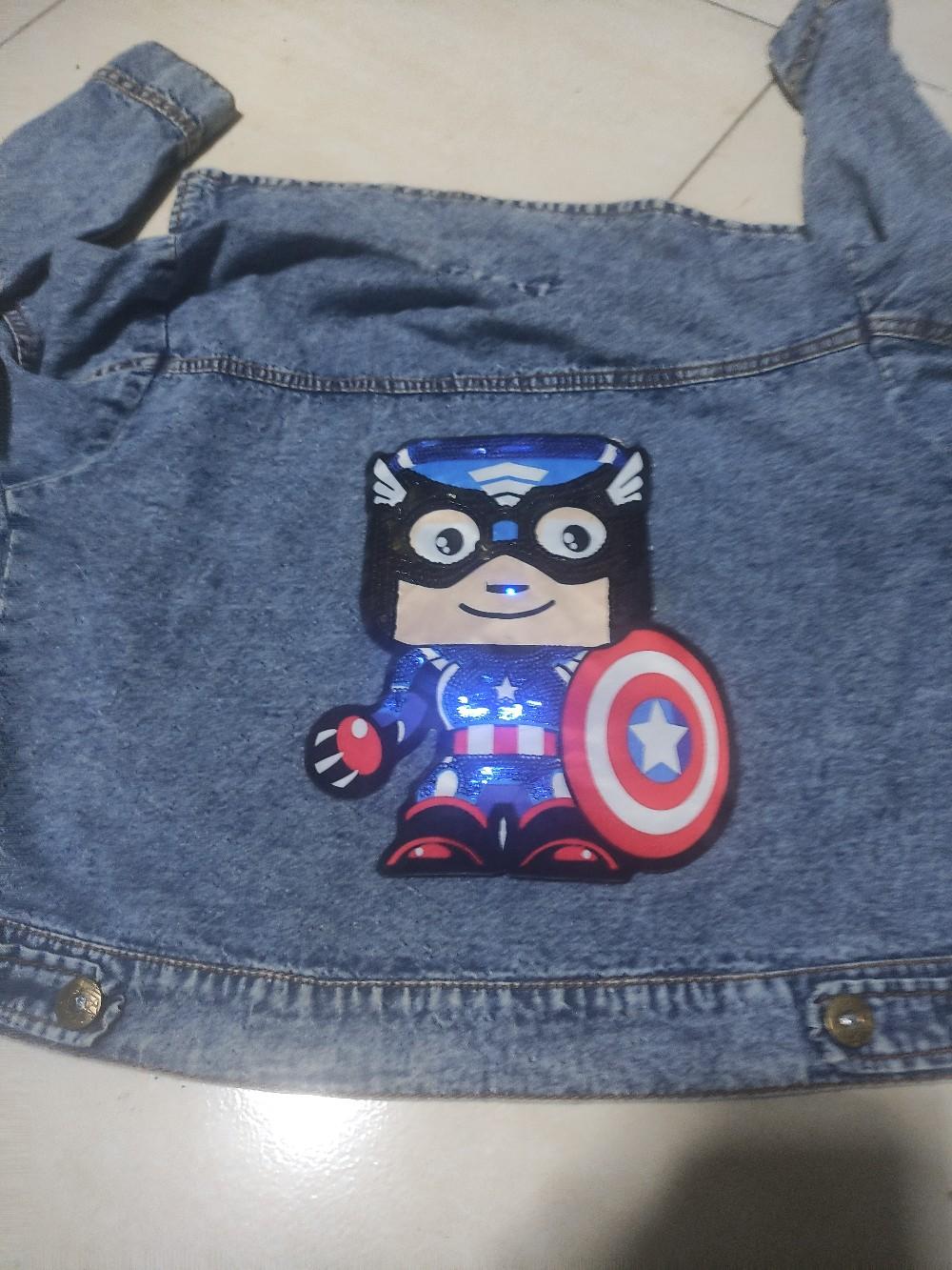 JAKET JEANS ANAK GAMBAR 3D,LOL NYALA KARAKTER SUPER HERO, BULU, PITA& POLOS USIAH 1-10 TAHUN,PEREMPUAN/LAKI-LAKI Denim dasar 3-4 tahun
