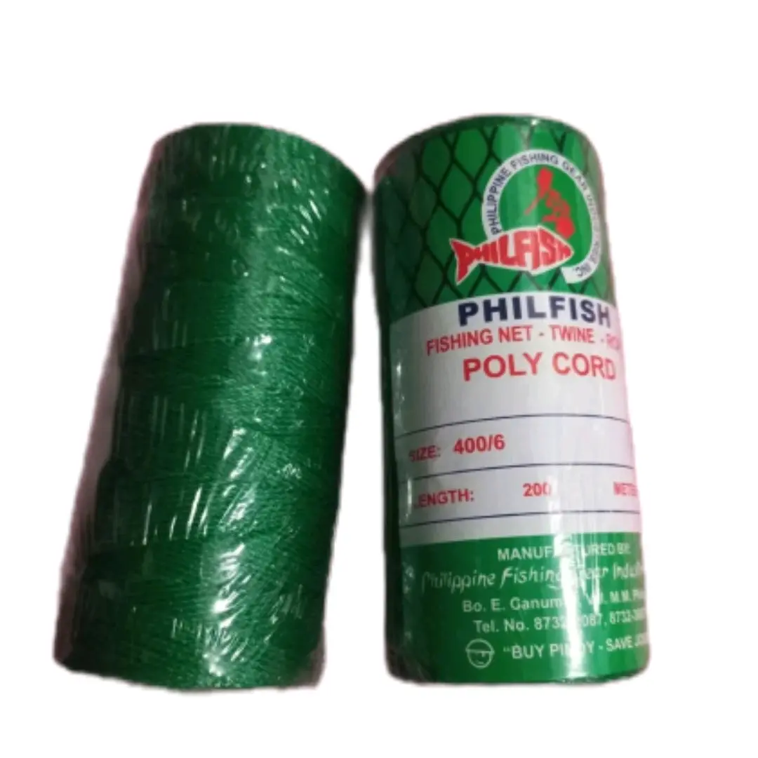 1 Pcs Fishing Net- Twine- Rope Phil Fish Poly Cord 400/6 200 Meters ...