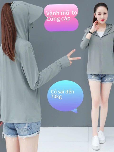 Product Introduction of Hàng 2lớp ) Áo chống nắng nữ SPF 50+ chất liệu Thun cotton  mềm mại giặt máy ko bai xù 8