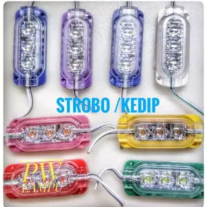 LED 3 MATA KEDIP 12 -24V NYALA KEDIP OTOMATIS