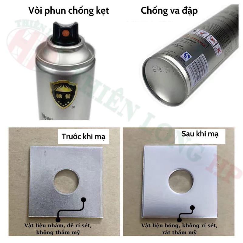 【Rẻ】Sơn Bạc Mạ Crom Sơn Xịt Mạ Chrome Sáng Bóng 350ml - Chai Sơn Mạ Siêu Bóng-Sơn xe bình  xịt  crom  mạ  bạc 4