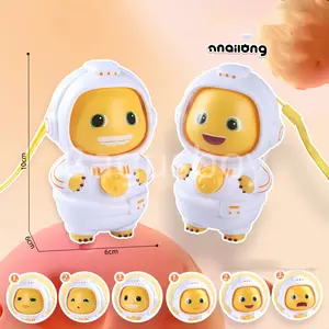Nailong Boneka Dino Kuning Gantungan Kunci Bisa Berubah Ekspresi Wajah Mainan Unik Anak ABS 11x9x6 cm untuk Usia 1-6 Tahun