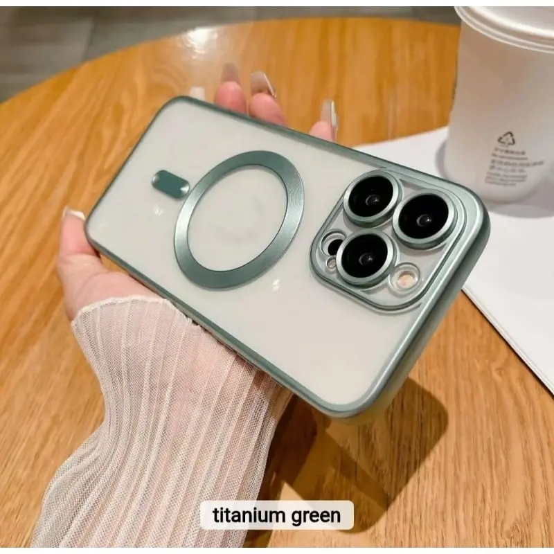 YKCS 0606 CASE MAGSAFE TITAN PREMIUM FOR SAM A26 A54 A16 A15 A35 A55 S24FE A36 A56 S25 ULTRA S25EDGE WIRELESS CHARGING CHROME PROTECT CAMERA 8