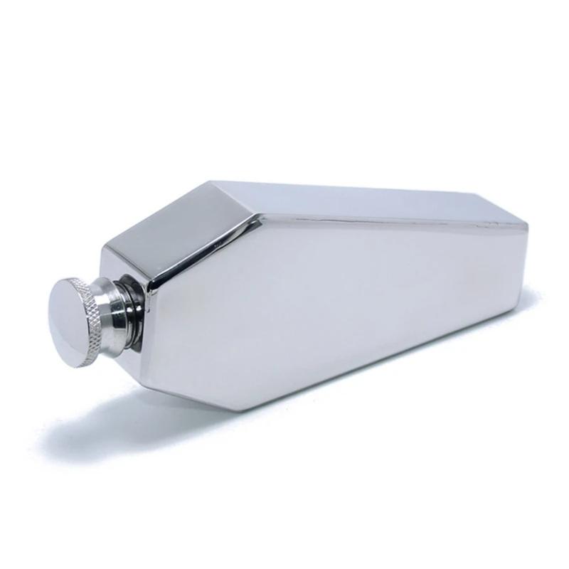 Product Introduction of Personalized 3.5oz Coffin Shape Hip Flask Non -broken Stainless Steel Flagon Durable Wine Pot Camping 12