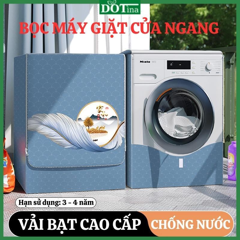 Bọc máy giặt cửa ngang trùm máy giặt vải bạt cao cấp chống nước che mát máy ngăn bụi bẩn Dotina BMG01