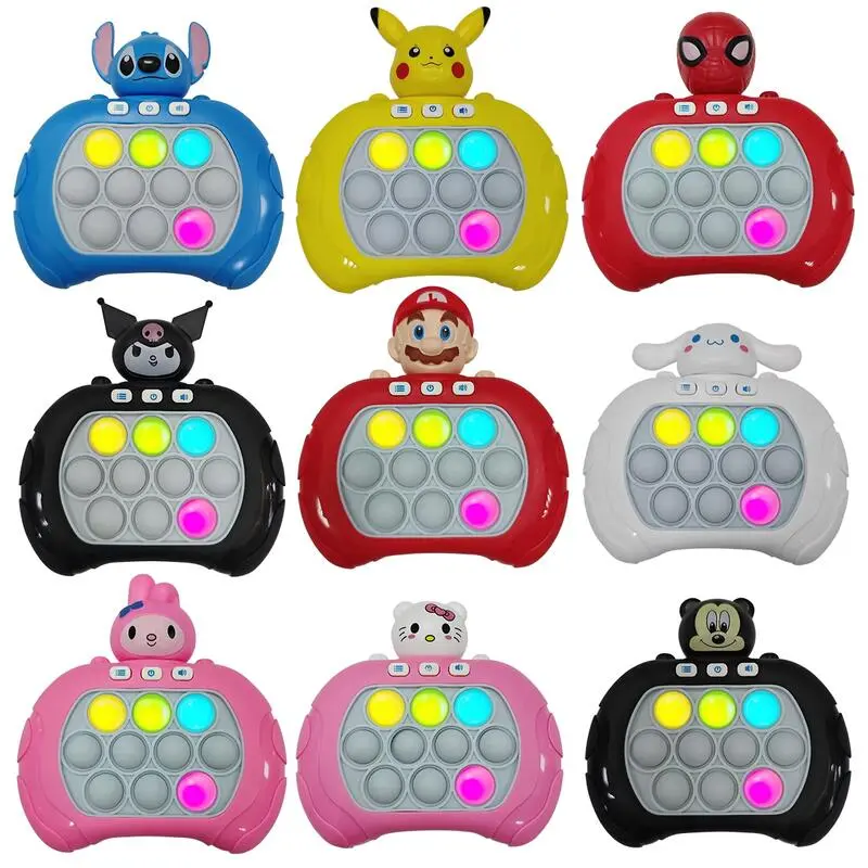 Pikachu Quick Push-Up Fidget Bubble Electronic Pop It Pro Game Light Anti-Stress Toy Gift for Adults Kids 2025