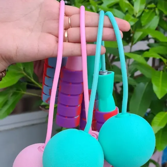 Nhảy dây không dây loại bóng lớn trong nhà sử dụng kép vòng bi nhảy dây cho người lớn học sinh và trẻ em thuận lợi nhay day dây nhảy  justfit 1