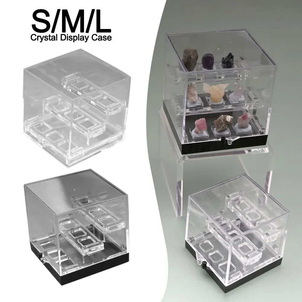 Rotating Display Case For Rocks Multi-functional Acrylic Display Case Display Rack Organizers Stones ...