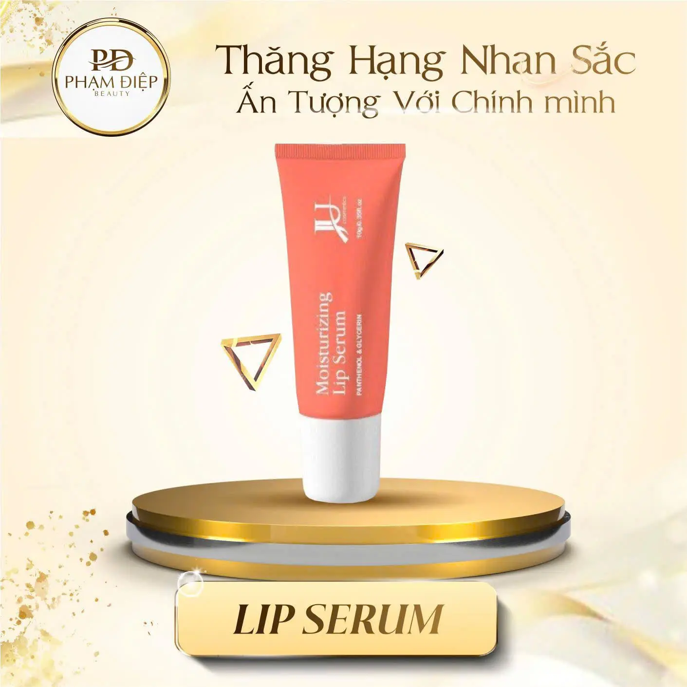 Tinh Chất Dưỡng Môi Moisturizing Lip Serum 10g PHẠM ĐIỆP BEAUTY Chiết Xuất Từ Mâm Xôi Cho Nữ, Women Son
