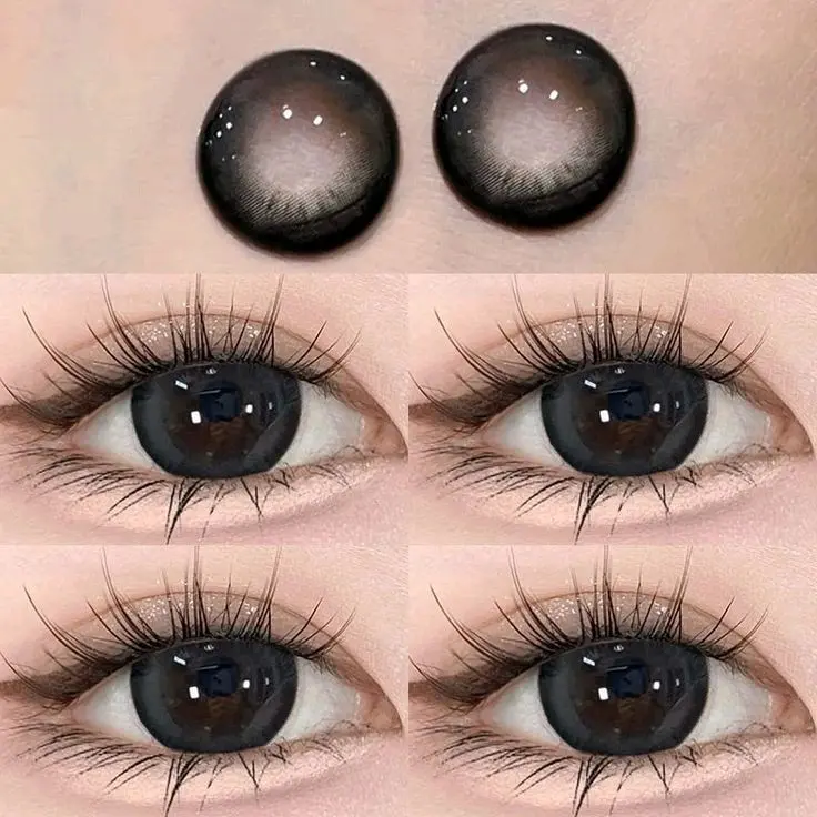 Softlens Hitam Pekat Premium Diameter 15mm | Black Natural | Natural Hitam | Soflense Soflen Soplen Sovlen | Lebaran | Hangout