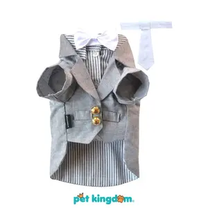 Pet Kingdom Doggy Dolly Baju Tuxedo Anjing Big - Abu-Abu Pakaian Peliharaan Kostum Hewan Baju Kucing Baju Anjing Pakaian Kucing Pakaian Anjing