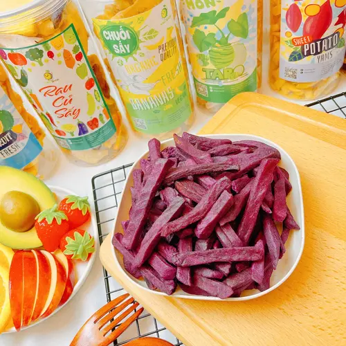 Khoai Lang Tím Sấy Giòn Tự nhiên Không đường