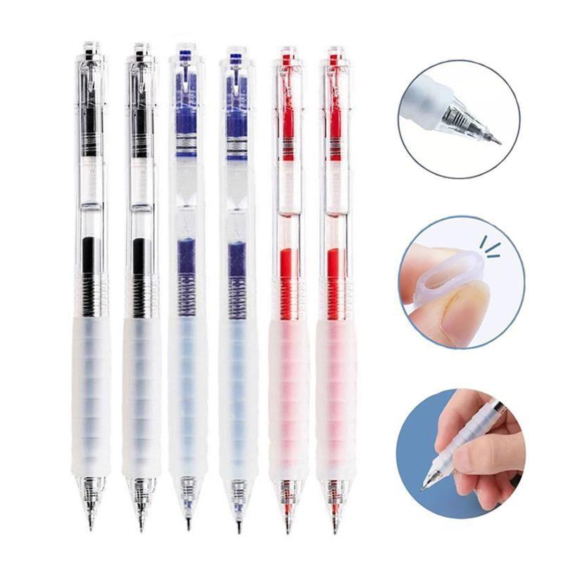 Bộ bút bi 6 12 chiếc ngòi ST 0.5mm viết mượt mà 3 màu đen đỏ xanh tùy chọn - Dụng cụ học tập & văn phòng thiết yếu cho mùa tựu trường! bút chì lò xo campot Bút bi béo tay mồi viết