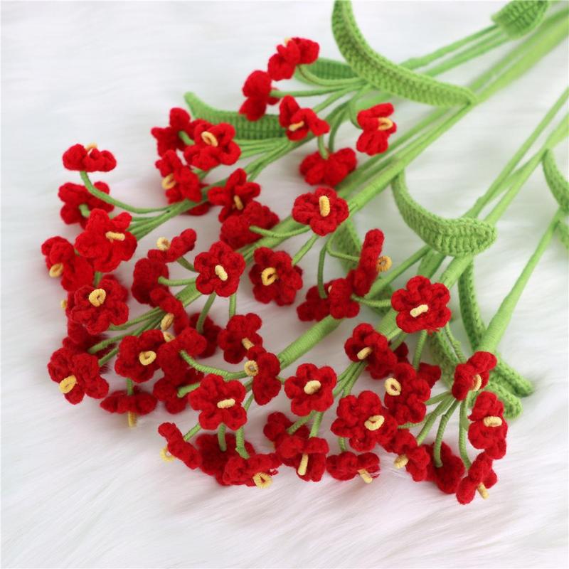 Product Introduction of Crochet Flower without Vase, 10pcs/set Artificial Flower, Gift for Teacher and Mother, Home Decor Supplies for Living Room Bedroom Dining Room 5
