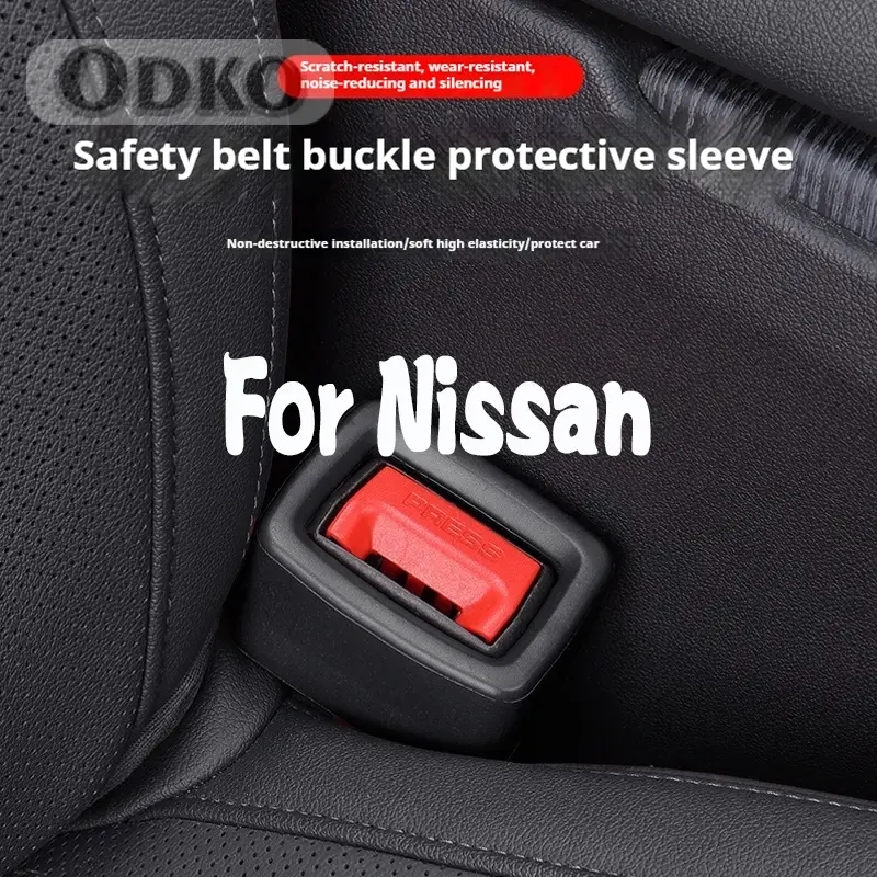 Car Safety Belt Buckle Holder Silicon Gel Buckle Protective Cover For Nissan Qashqai J10 Juke Micra Leaf Pathfinder 370Z Kicks