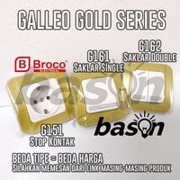 Gambar BROCO Galleo Gold / Emas G162 | Saklar 2 Gang 1 Way Switch dari Bason Kota Administrasi Jakarta Utara 5 Tokopedia