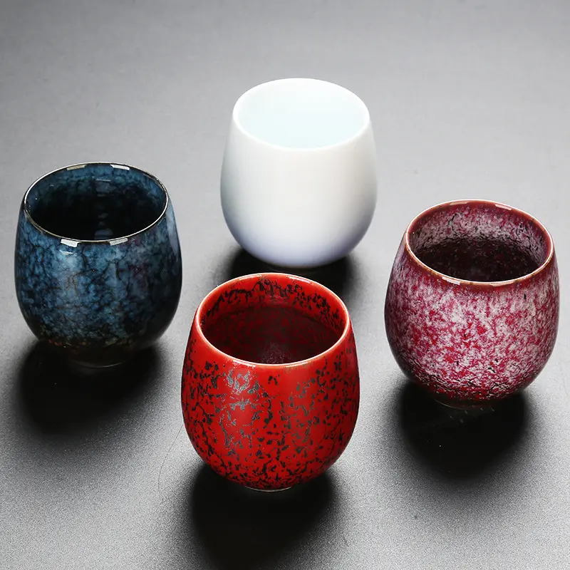 1 Pc 150ml Vintage Coffee Cup Delicate Ceramic Tea Cup Kiln Kungfu Tea Cup Set Simple Classic Cup High-end Tea Set Gift