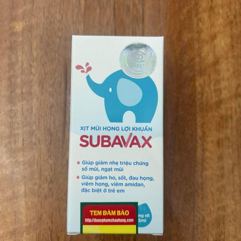 Sản phẩm Xịt mũi họng lợi khuẩn Subavax lọ 15ml