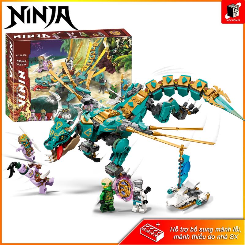 Đồ chơi lắp ráp Mô Hình Ninjago 60038 Jungle Dragon Rồng Thần Jungle Của Lloyd - 530 PCS Chi Tiết