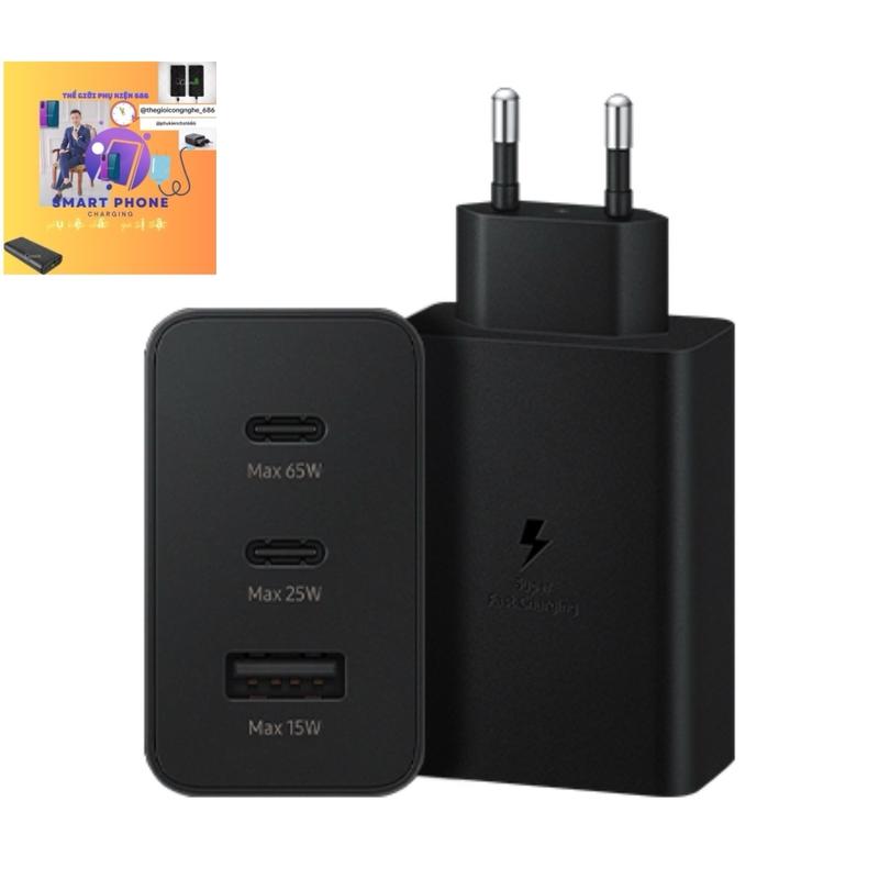 Bộ Sạc Siêu Nhanh Samsug 65W ( Củ sạc + Cáp C to C) cho SS và nhiều dòng máy. 1 chân USB. 2 chân Tyec. BẢO HÀNH 1 ĐỔI 1 trong 6 tháng Bộ Sạc Nhanh Phụ Kiện sacnhanh android cục 7