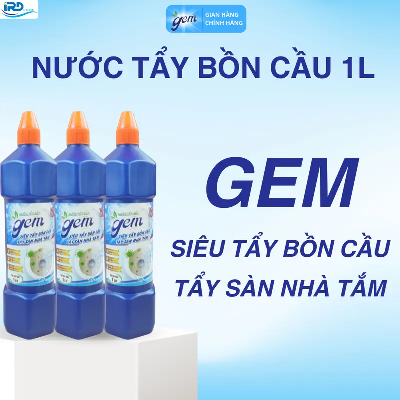 [GEM] Mua 1 Tặng 1 Nước tẩy Bồn Cầu chai 1L, Tẩy sàn nhà tắm, tẩy trắng gạch men nước  tẩy  nhà  vệ  sinh 6