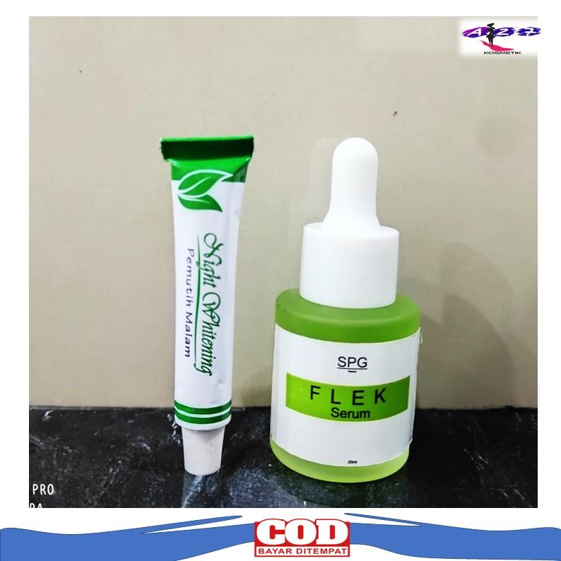 Perawatan flek hitam membandel PAKET 2in1 salep LIZ flek KHUSUS MALAM dan serum flek spg (liz skincare) Wajah Mencerahkan Pencerah Pelembab Aging 4