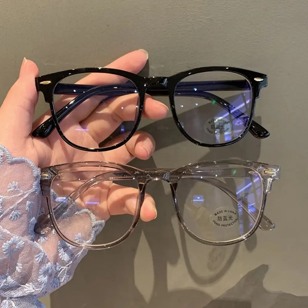 Kacamata Wanita Pria Anti Radiasi Korea Fashion Gaya Retro Eyeglasses Eyewear