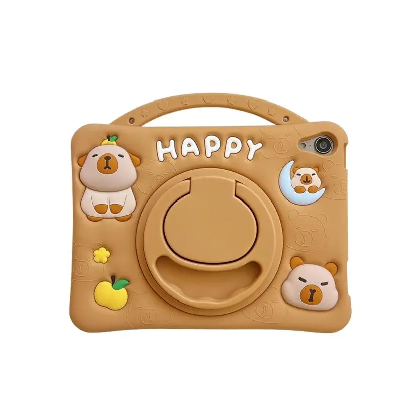 Cute Cartoon Bear Pattern Tablet Case, Rotatable Tablet Protective Cover, Tablet Protector Cover Compatible with iPad 7th 8th 9th 10th Air 4/5