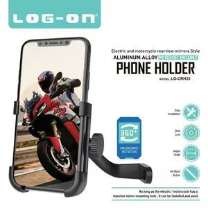 LOG ON HOLDER LO-CRH35 (SPION motor) ALUMINIUM ALOY DUDUKAN HP STAND HP metal motor besi